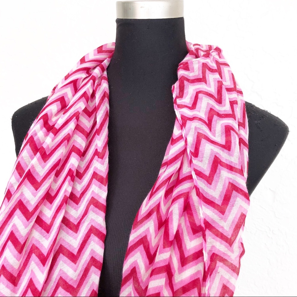 Barbie Pink Chevron Infinity Scarf Wrap - Picture 2 of 3